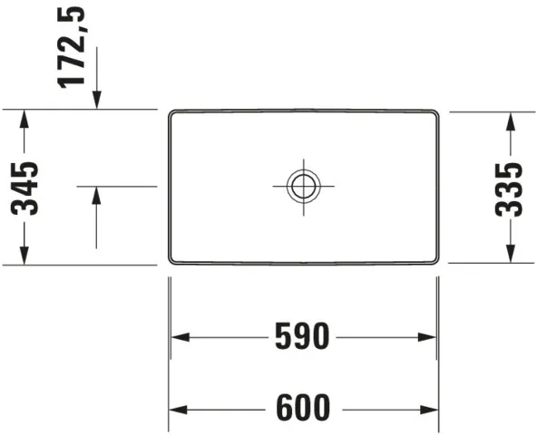 Aufsatzwaschtisch „DuraSquare“, ohne Überlauf