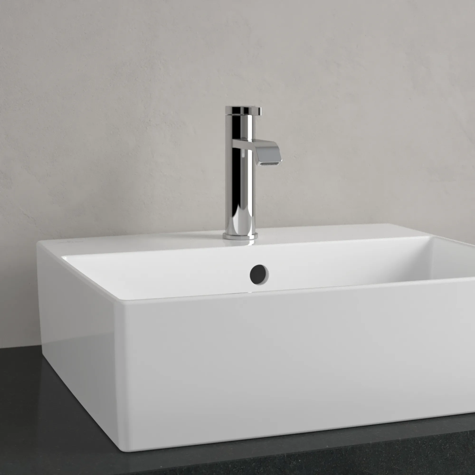 Villeroy & Boch Aufsatzwaschtisch aus TitanCeram „Memento 2.0“ 498 × 420 × 139 mm, mit Hahnlochbohrung, Hahnlochposition mittig in Weiß Alpin Villeroy & Boch Aufsatzwaschtisch aus TitanCeram „Memento 2.0“ 498 × 420 × 139 mm, mit Hahnlochbohrung, Hahnlochposition mittig in Weiß Alpin