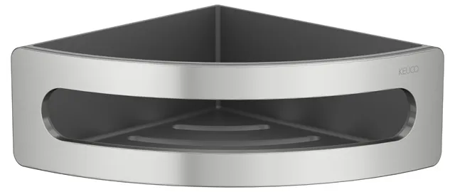 Elegance Eckduschkorb Edelstahl-finish / anthrazit