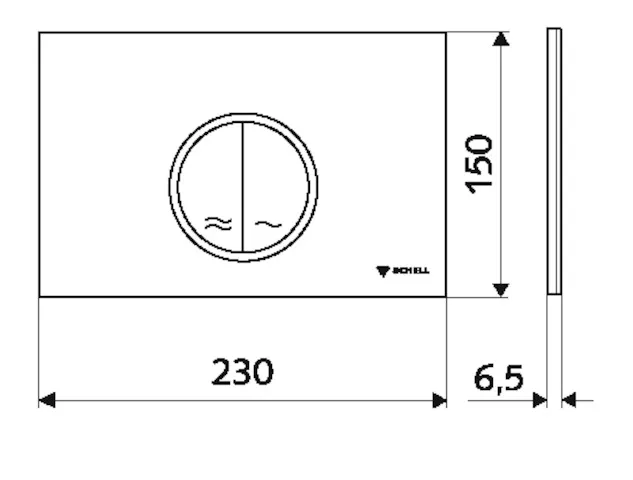 WC-Betätigungsplatte MONTUS CIRCUM, Frontplatte chrom WC-Betätigungsplatte MONTUS CIRCUM, Frontplatte chrom