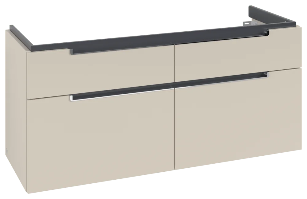 Villeroy & Boch Subway 2.0 Waschbeckenunterschrank, Eckig, Truffle Grey, 1287 x 590 x 449 mm Villeroy & Boch Subway 2.0 Waschbeckenunterschrank, Eckig, Truffle Grey, 1287 x 590 x 449 mm