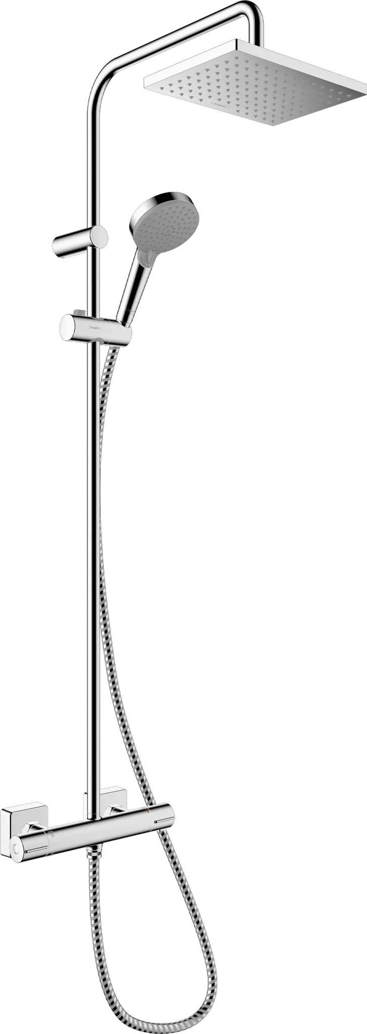 Showerpipe 230 1jet Vernis Shape chrom mit Brausethermostat Showerpipe 230 1jet Vernis Shape chrom mit Brausethermostat