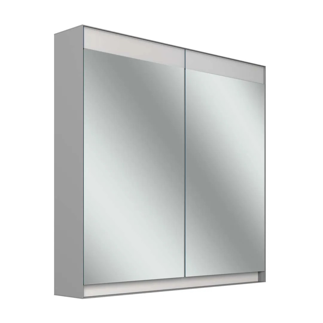 Schneider Spiegelschrank FILO HCL ALS1 80/2/HCL – Weiß, Aluminiumkorpus, LED-Beleuchtung (2000–6500 K), Schweizer Ausführung Schneider Spiegelschrank FILO HCL ALS1 80/2/HCL – Weiß, Aluminiumkorpus, LED-Beleuchtung (2000–6500 K), Schweizer Ausführung