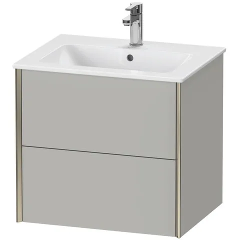 Duravit Waschtischunterschrank wandhängend „XViu“ 61 × 56 × 48 cm in Betongrau Matt