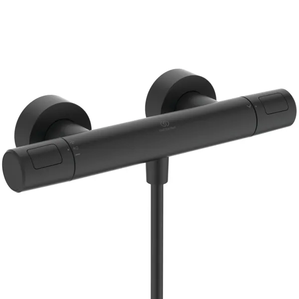 Gleitstangekombination „CerathermT25N“, Befestigung verdeckt in Silk Black Gleitstangekombination „CerathermT25N“, Befestigung verdeckt in Silk Black