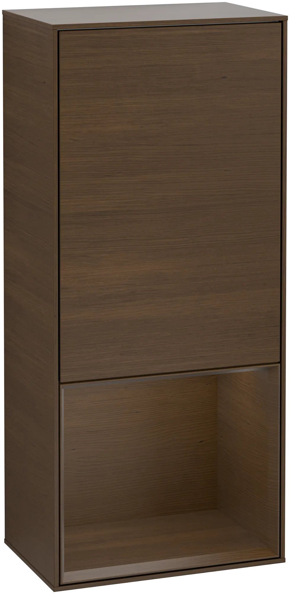 Villeroy & Boch Seitenschrank „Finion“ 41,8 × 93,6 cm 1 Tür, Anschlag rechts, mit Regalelement-Beleuchtung Anschlag rechts