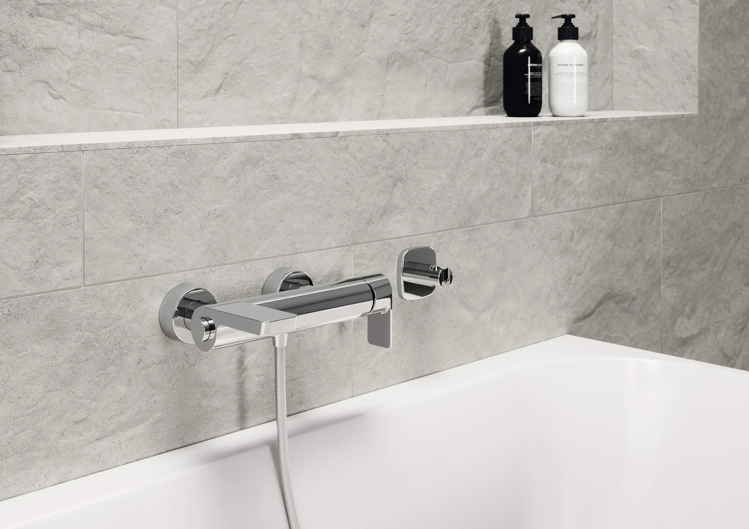 HansaSTELA Einhebelmischer Wannenfüll- und Brausebatterie 5774 Chrom