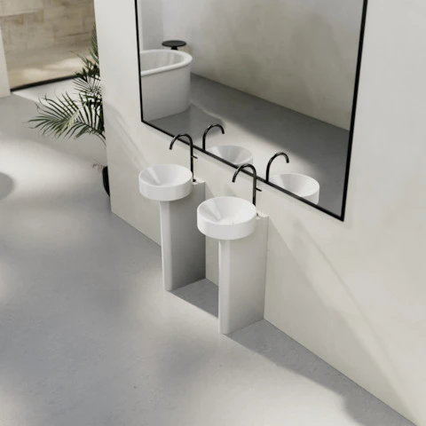 Waschtischschale „BetteSuno Pedestal“ ⌀ 34 × 86,3 cm in Star White Waschtischschale „BetteSuno Pedestal“ ⌀ 34 × 86,3 cm in Star White