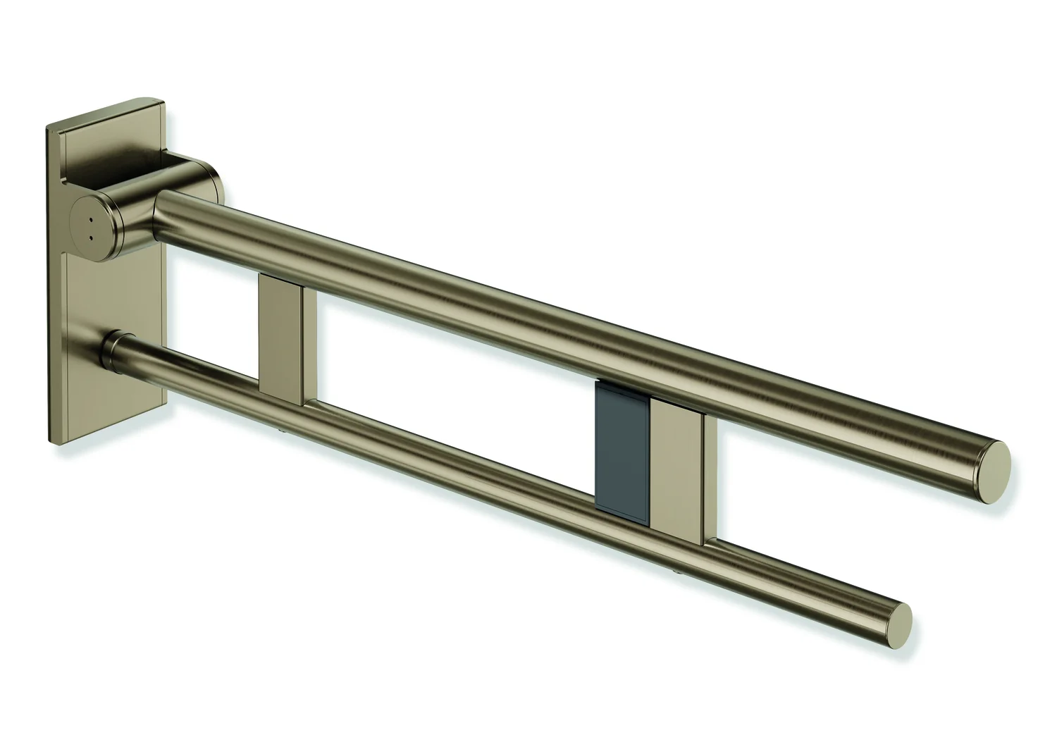 HEWI Stützklappgriff Duo, System 900, Design A, Edelstahl PVD bronze gebürstet, Ausladung 700 mm, Funk-Spülauslösung rechts HEWI Stützklappgriff Duo, System 900, Design A, Edelstahl PVD bronze gebürstet, Ausladung 700 mm, Funk-Spülauslösung rechts