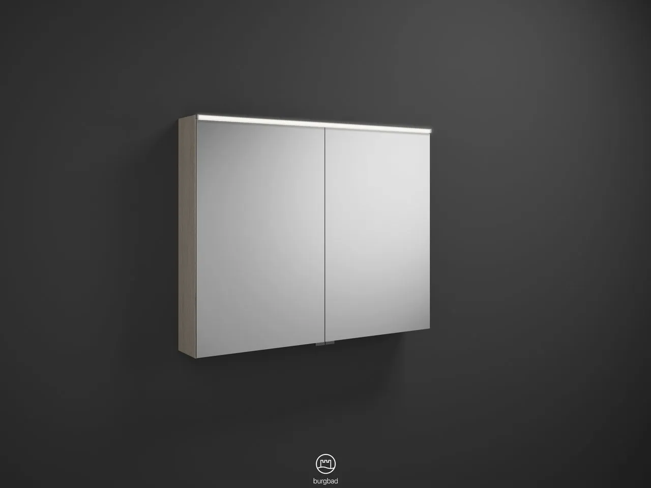 Spiegelschrank Eqio von burgbad - beidseitig verspiegelt, LED-Aufsatzleuchte 4200 K, Mattlack, 170x1000x800 mm Spiegelschrank Eqio von burgbad - beidseitig verspiegelt, LED-Aufsatzleuchte 4200 K, Mattlack, 170x1000x800 mm