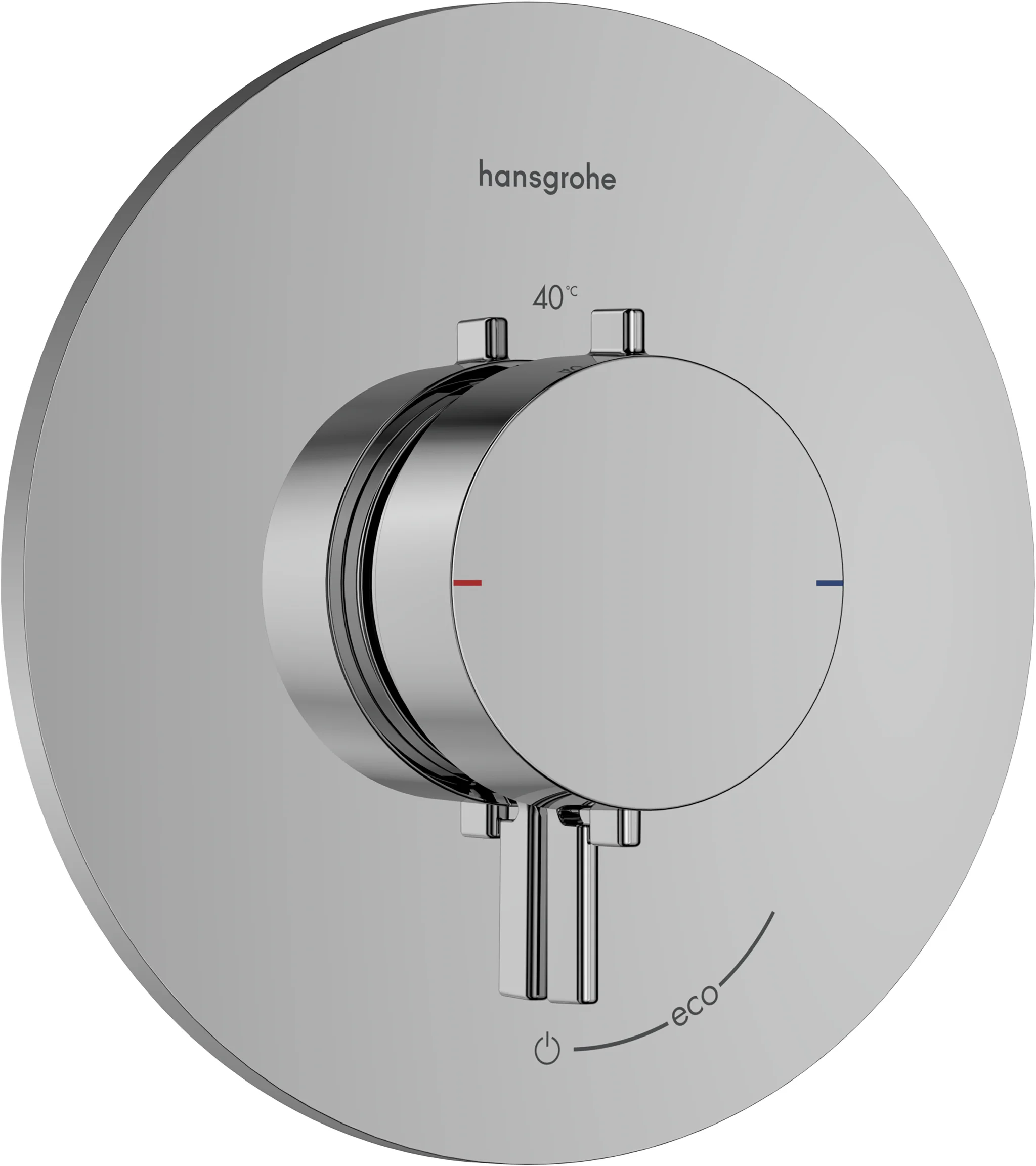 Hansgrohe Ecostat Comfort S Thermostat Unterputz, Chrom, 1 Verbraucher, Temperatur- und Volumensteuerung, einfache Installation