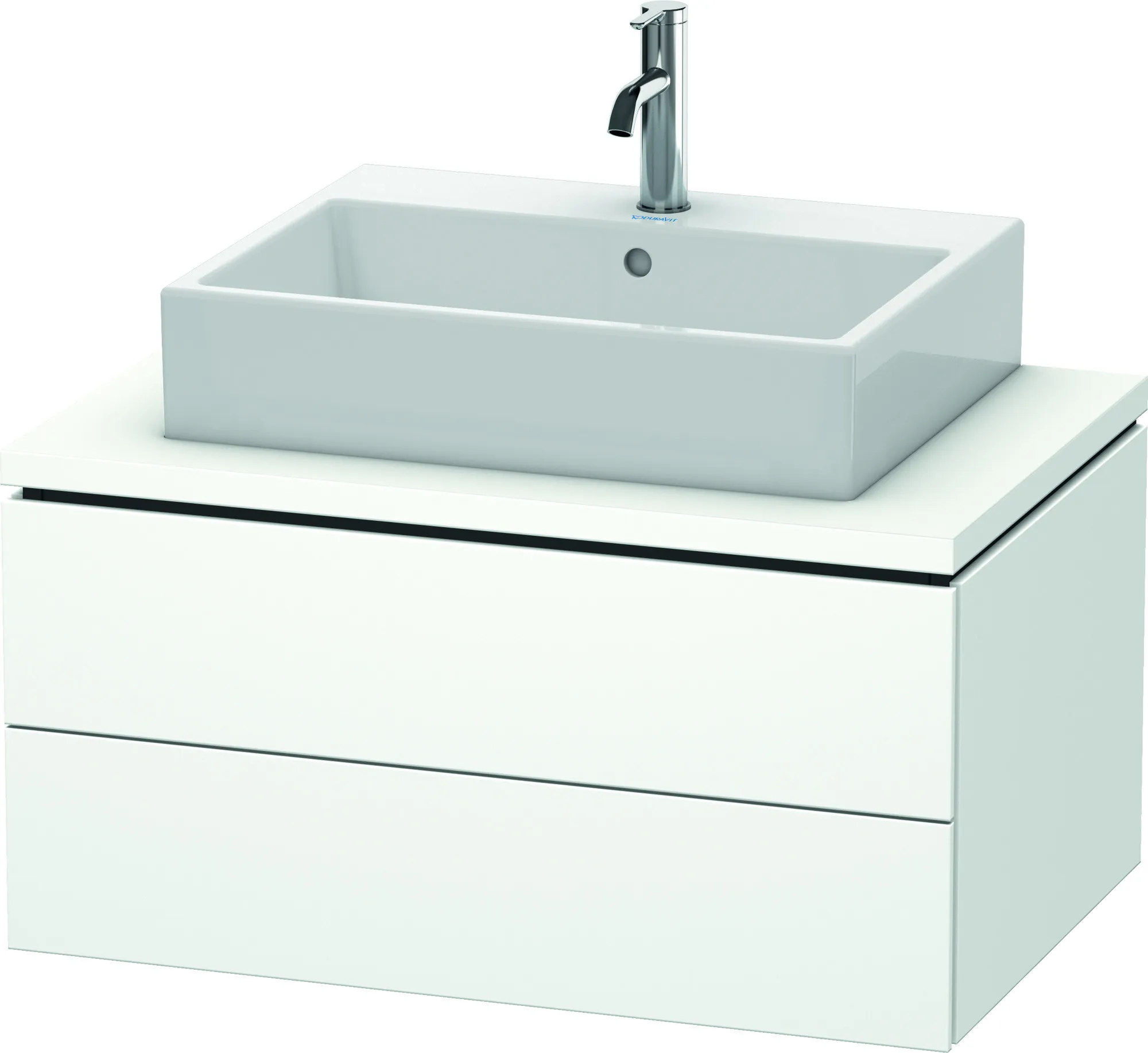 Duravit Waschtischunterschrank wandhängend „L-Cube“ 82 × 40 × 54,7 cm Weiß Matt Duravit Waschtischunterschrank wandhängend „L-Cube“ 82 × 40 × 54,7 cm Weiß Matt