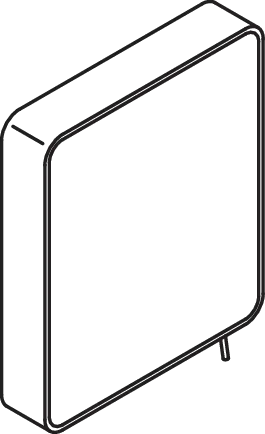 Kippspiegel, Spiegel aus Floatglas mit eingearbeiteter Splitterschutzfolie und Rahmen aus Aluminium pulverbeschichtet, rechteckig, B: 580 mm, H: 680 mm, in Farbe DX (Weiß tiefmatt) Kippspiegel, Spiegel aus Floatglas mit eingearbeiteter Splitterschutzfolie und Rahmen aus Aluminium pulverbeschichtet, rechteckig, B: 580 mm, H: 680 mm, in Farbe DX (Weiß tiefmatt)