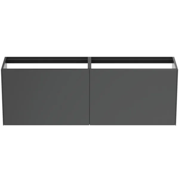 Ideal Standard Waschtischunterschrank „Conca“ 158,5 × 54 × 37,3 cm Anthrazit matt lackiert Ideal Standard Waschtischunterschrank „Conca“ 158,5 × 54 × 37,3 cm Anthrazit matt lackiert