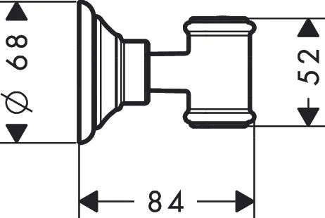 Hansgrohe AXOR Montreux Brausenhalter Chrom, fest, konische Aufnahme, 68 x 68 x 84 mm