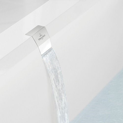 Villeroy & Boch Wasserzulauf „Squaro Edge 12“ Modell UPCON0123 in Chrome & White