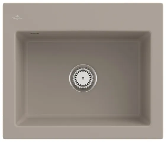 Villeroy & Boch Einbau-Küchenspülbecken „Subway“ 60 S 600 × 510 × 220 mm, für Becken mittig in Almond