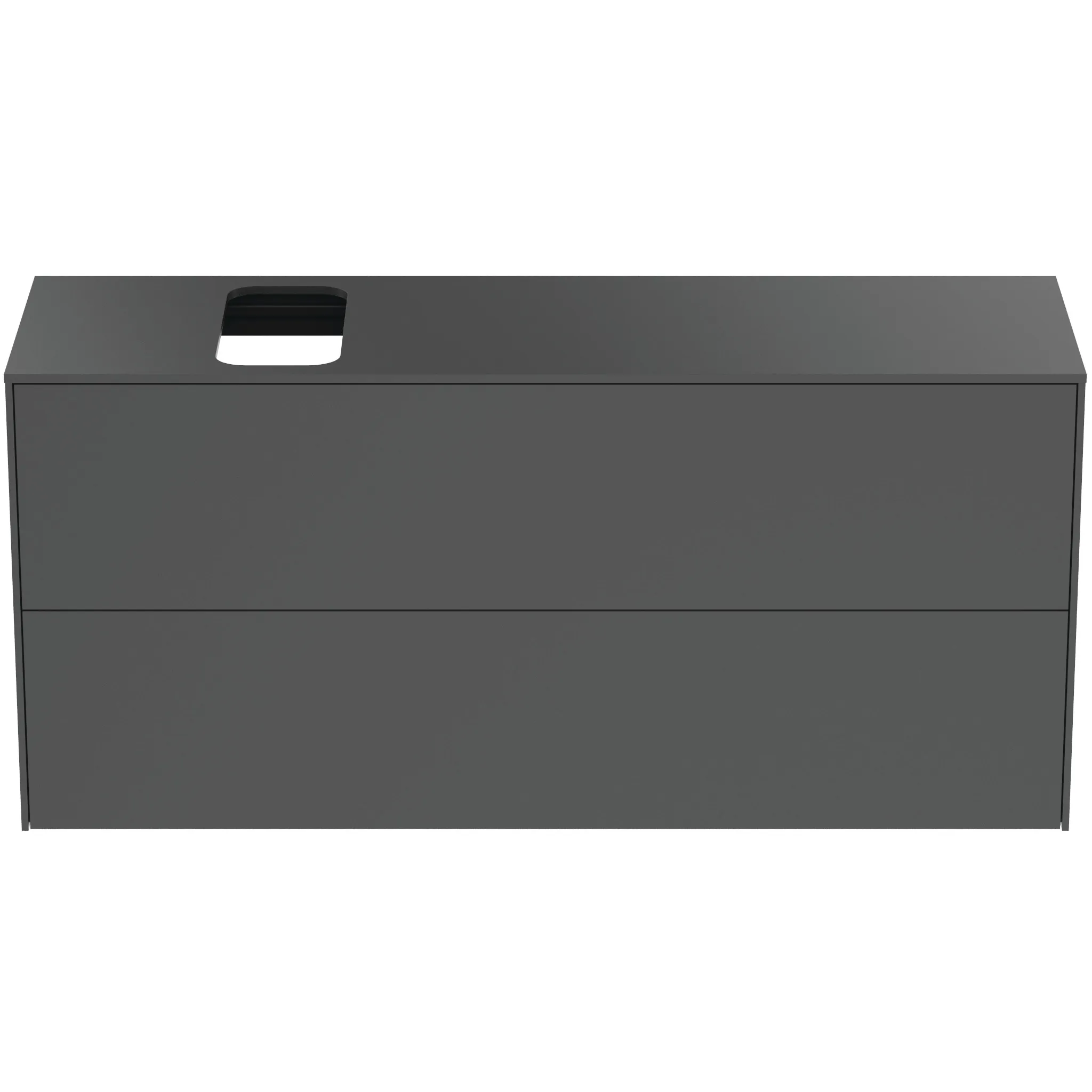 Ideal Standard Conca Waschtischunterschrank, Anthrazit matt, 1.202 x 373 x 550 mm, 2 Auszüge mit Push-Open und Softclose-Einzug, wahlweise links oder rechts Ideal Standard Conca Waschtischunterschrank, Anthrazit matt, 1.202 x 373 x 550 mm, 2 Auszüge mit Push-Open und Softclose-Einzug, wahlweise links oder rechts