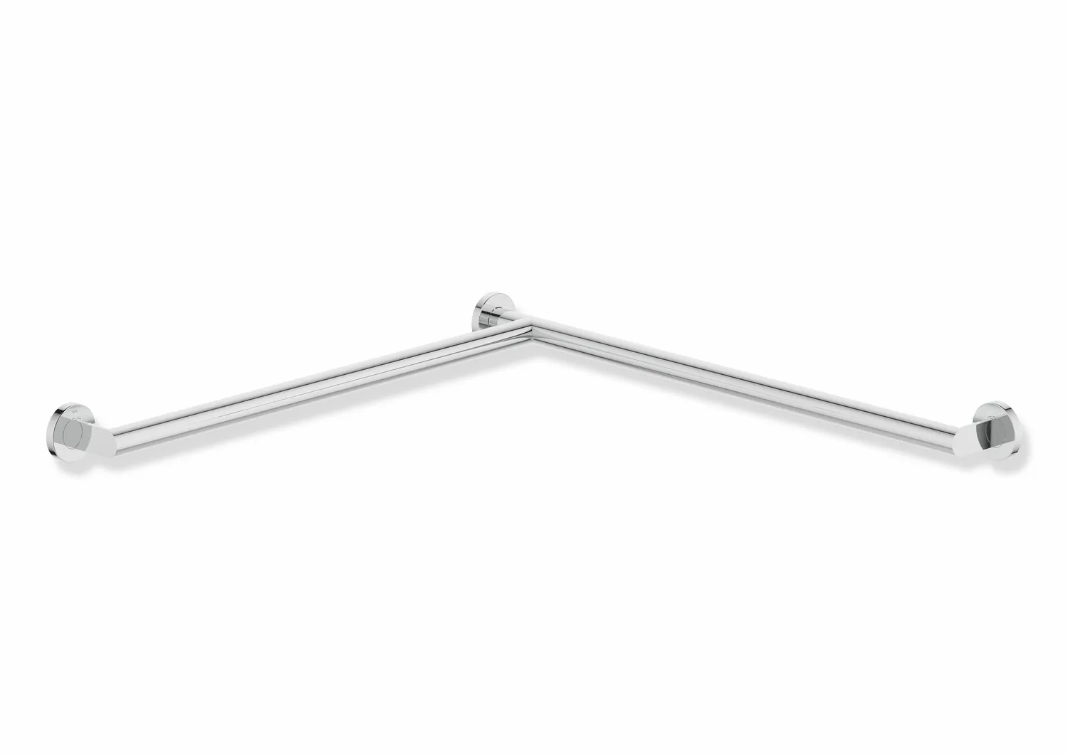 HEWI System 900 Duschhandlauf Edelstahl verchromt links