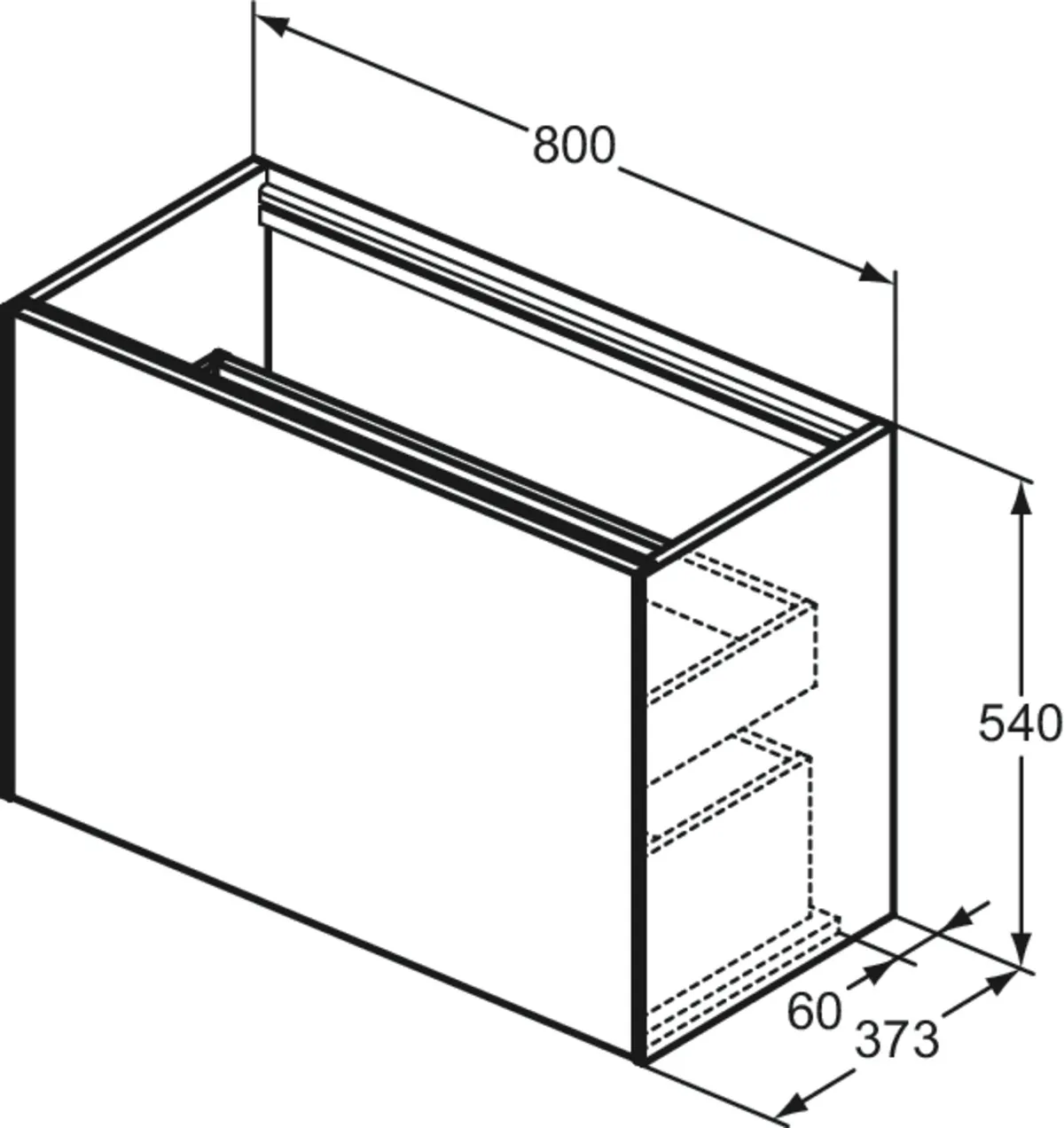 Ideal Standard Waschtischunterschrank „Conca“ 80 × 54 × 37,3 cm Weiß matt lackiert Ideal Standard Waschtischunterschrank „Conca“ 80 × 54 × 37,3 cm Weiß matt lackiert