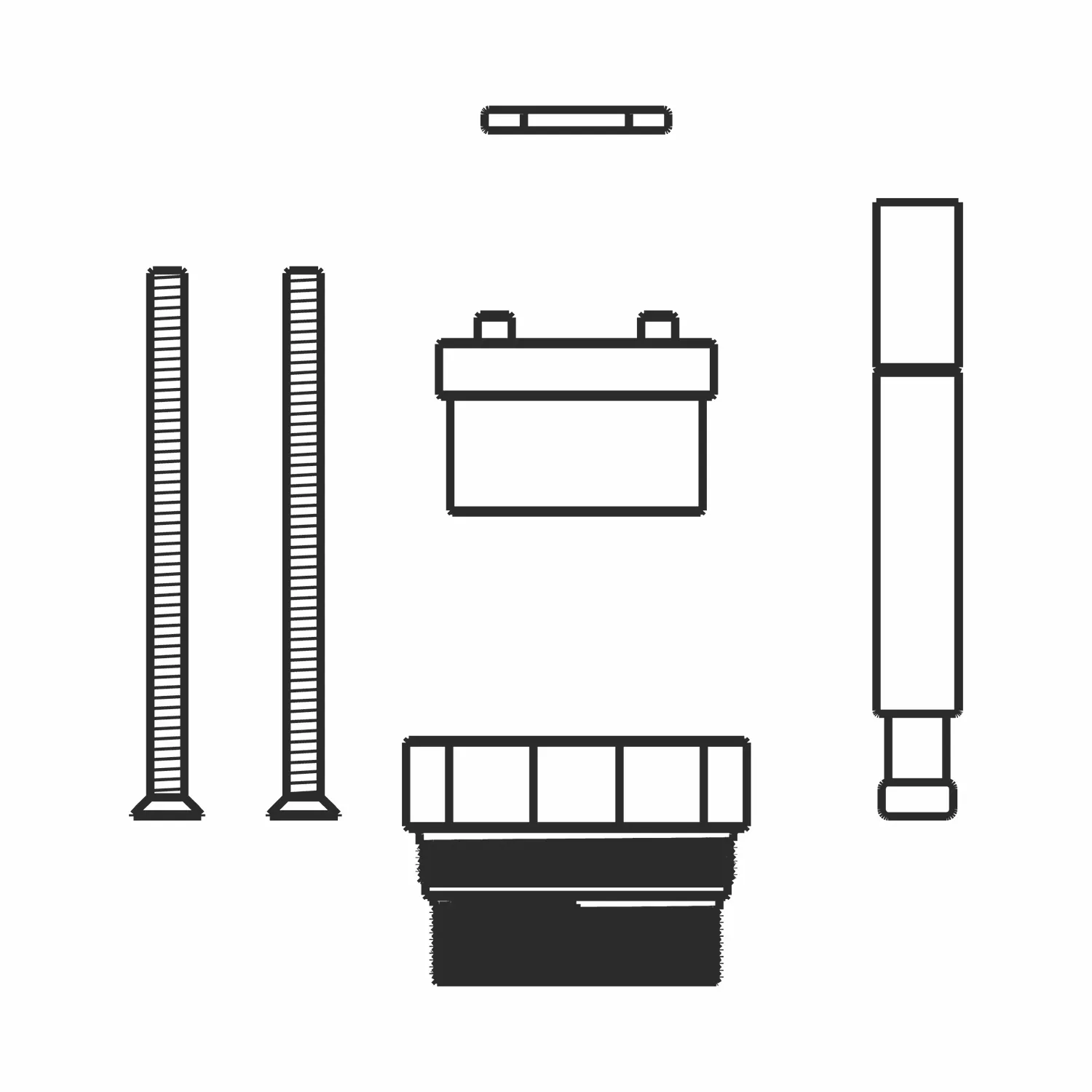 Verängerungssatz für SIMIBOX UP-Einbaukörper L=25