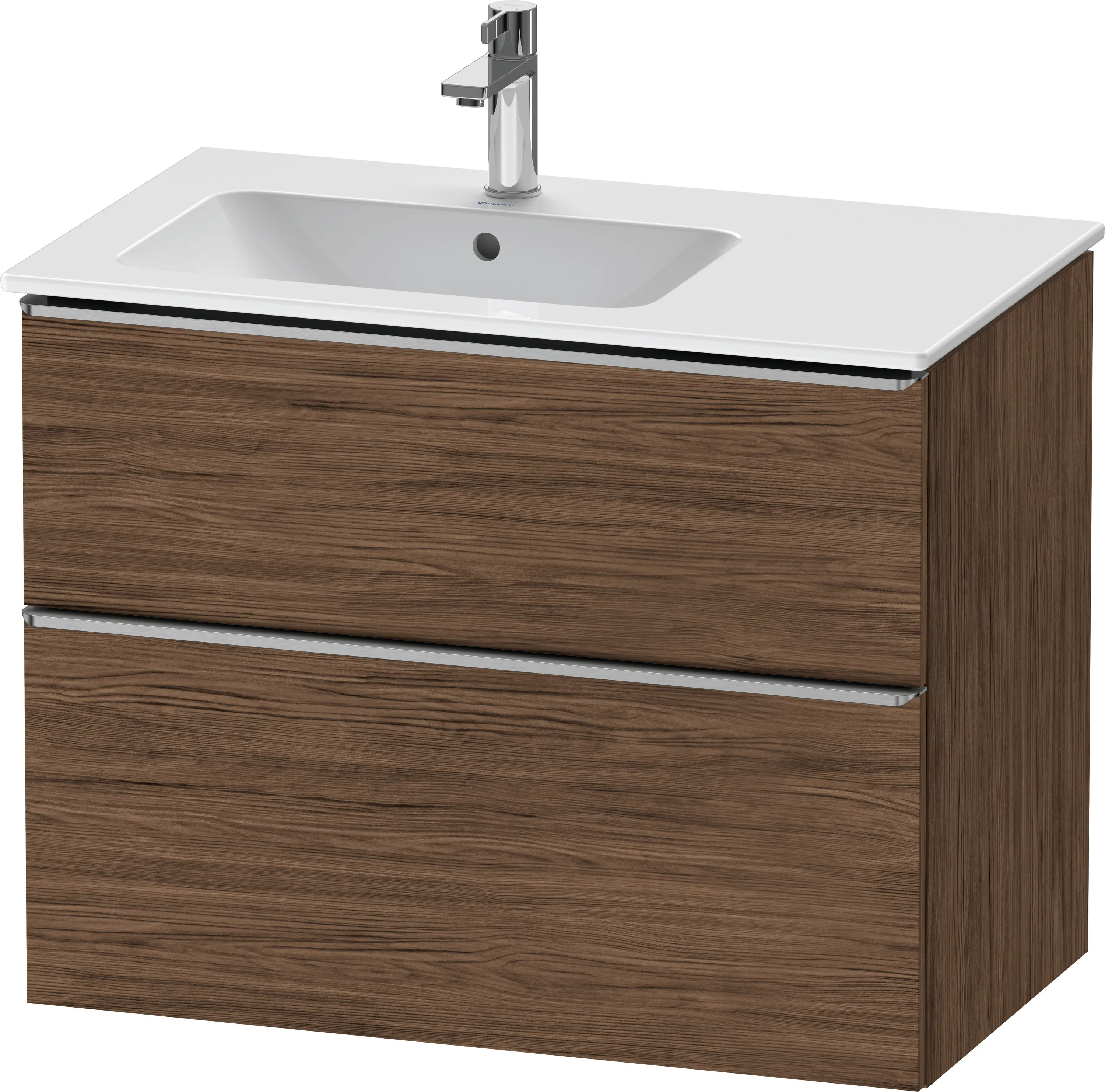 Duravit Waschtischunterschrank wandhängend „D-Neo“ 81 × 62,5 × 46,2 cm Nussbaum Dunkel