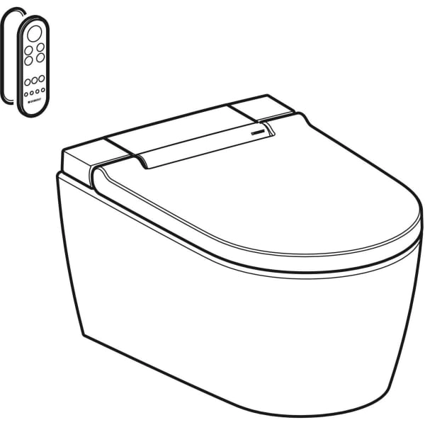 Geberit Wand-Dusch-WC Komplettanlage AquaClean „Sela“ in weiß matt, Befestigung sichtbar, ohne Spülrand Geberit Wand-Dusch-WC Komplettanlage AquaClean „Sela“ in weiß matt, Befestigung sichtbar, ohne Spülrand