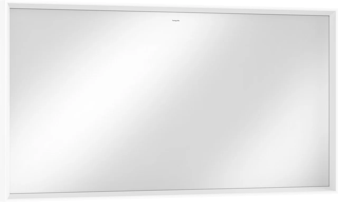 Hansgrohe Xarita E Spiegel 1400/700/50 mm, Mattweiß, LED-Beleuchtung mit Infrarotsensor, stufenlos dimmbar, AntiFog, Wandmontage