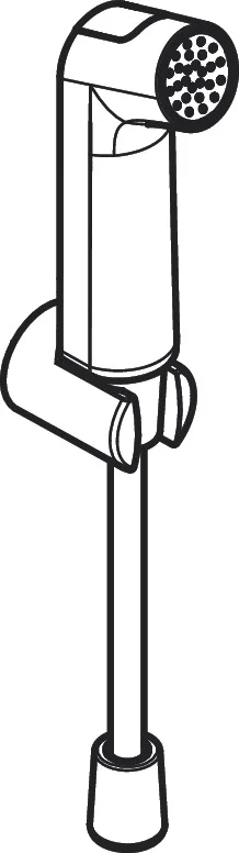 Hansgrohe Bidette Handbrause S 1jet EcoSmart mit Brausehalter und Druckschlauch 125 cm, Chrom
