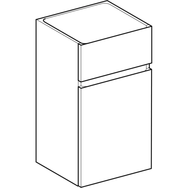 Renova Plan Seitenschrank mit einer Tür und einer Schublade: 39x70x36cm, Nussbaum hickory hell Renova Plan Seitenschrank mit einer Tür und einer Schublade: 39x70x36cm, Nussbaum hickory hell