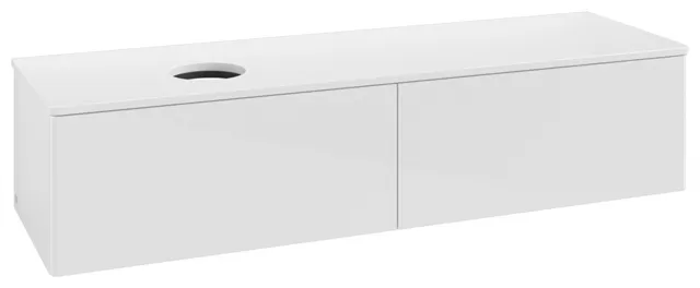 Villeroy & Boch Waschtischunterschrank „Antao“ 1600 × 360 × 500 mm Glossy White Lacquer, für Becken links, mit Beleuchtung Villeroy & Boch Waschtischunterschrank „Antao“ 1600 × 360 × 500 mm Glossy White Lacquer, für Becken links, mit Beleuchtung