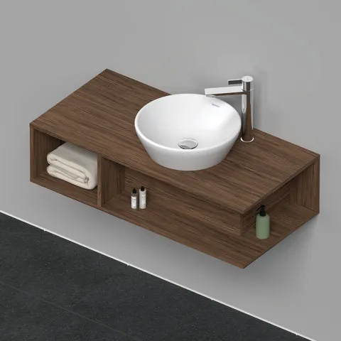 Duravit Waschtischunterschrank wandhängend „D-Neo“ 100 × 26 × 48 cm Nussbaum Dunkel