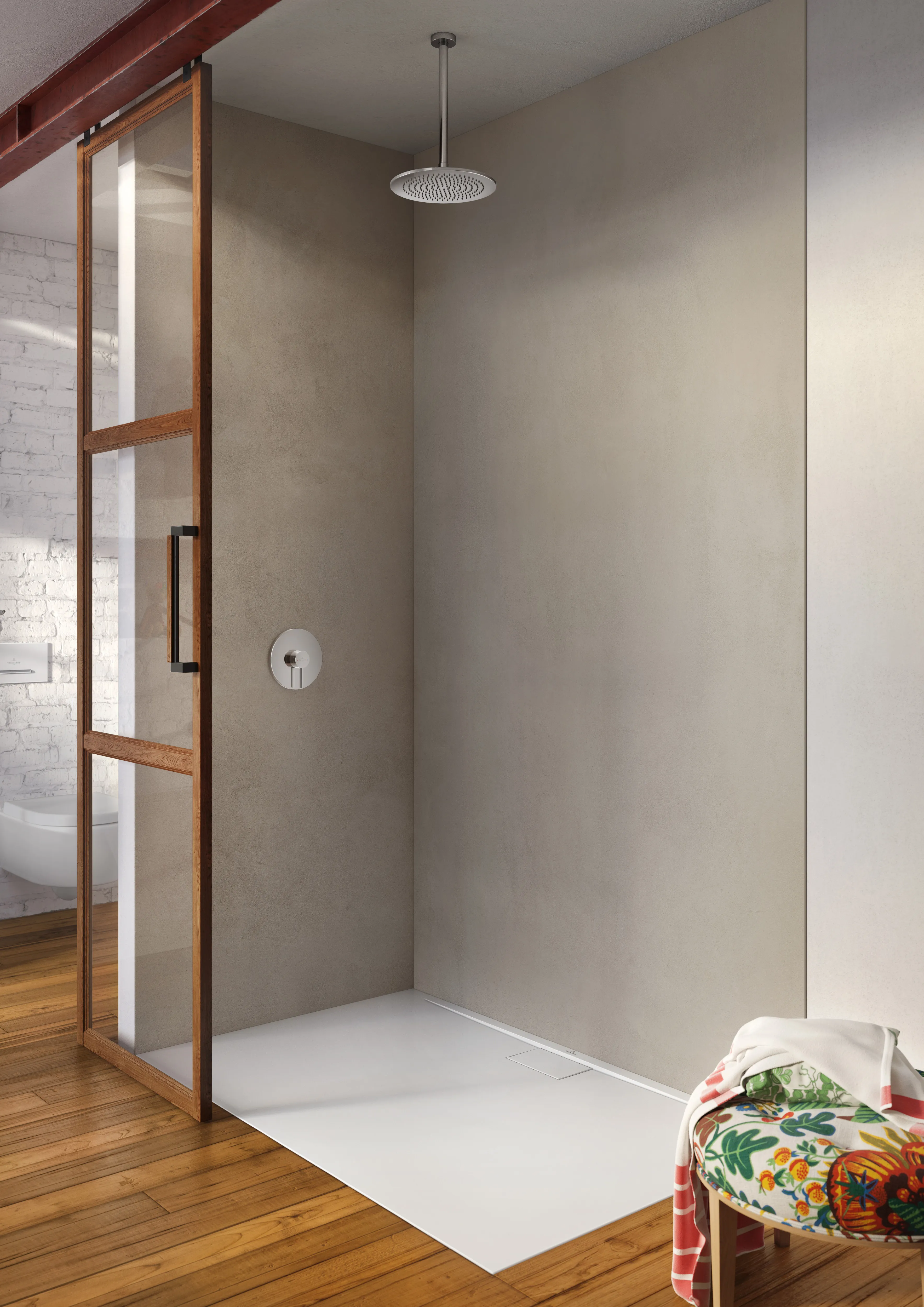 Duschkopf TVC00000100061, rund ⌀ 25 × 6,3 cm in Chrom Duschkopf TVC00000100061, rund ⌀ 25 × 6,3 cm in Chrom