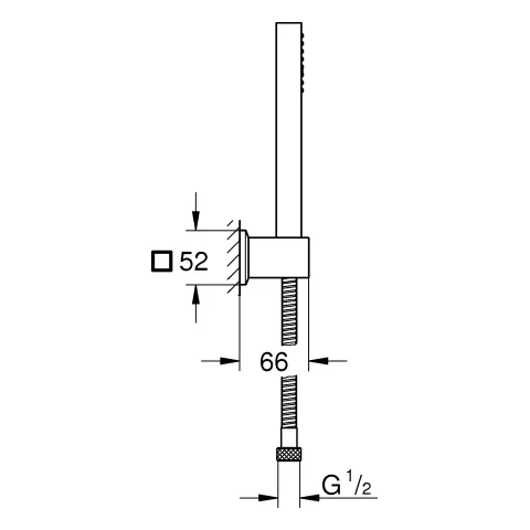 Grohe Rainshower Aqua Cube Stick Wandhalterset 1 Strahlart chrom Grohe Rainshower Aqua Cube Stick Wandhalterset 1 Strahlart chrom