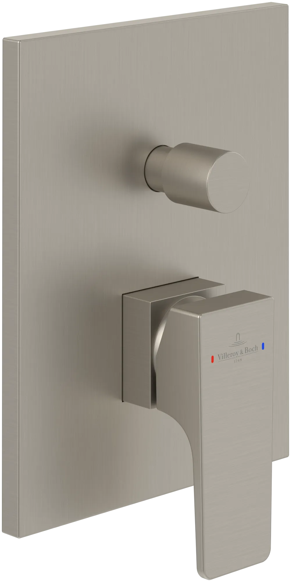 Villeroy & Boch Architectura Square Duscharmatur, Brushed Nickel Matt, 190 x 150 x 54 mm, Einhebel-Unterputz-Armatur mit Keramikkartusche Villeroy & Boch Architectura Square Duscharmatur, Brushed Nickel Matt, 190 x 150 x 54 mm, Einhebel-Unterputz-Armatur mit Keramikkartusche