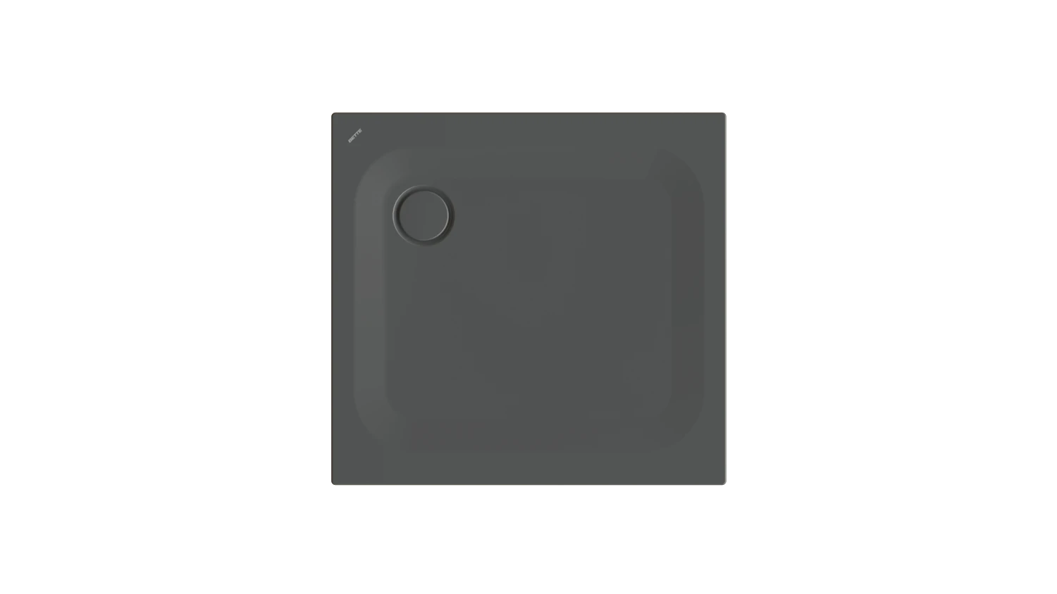 Bette rechteck Duschwanne „BetteUltra“ 900 × 850 mm mit BetteAntirutsch Pro, ohne Oberflächenveredelung, ohne Wannenträger, in Slate