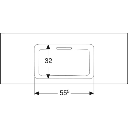 Schrankwaschtisch „One“ mit horizontalem Ablauf 120 × 48 cm mit KeraTect®
