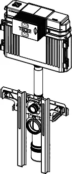 TECEprofil WC-Anschlusseinheit mit Uni-Spülkasten