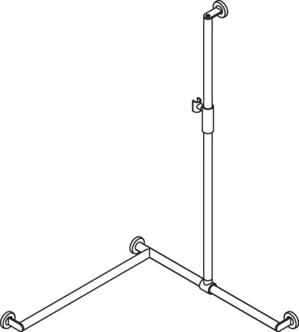 HEWI Haltegriff Ausführung links „System 900“, Befestigung verdeckt HEWI Haltegriff Ausführung links „System 900“, Befestigung verdeckt