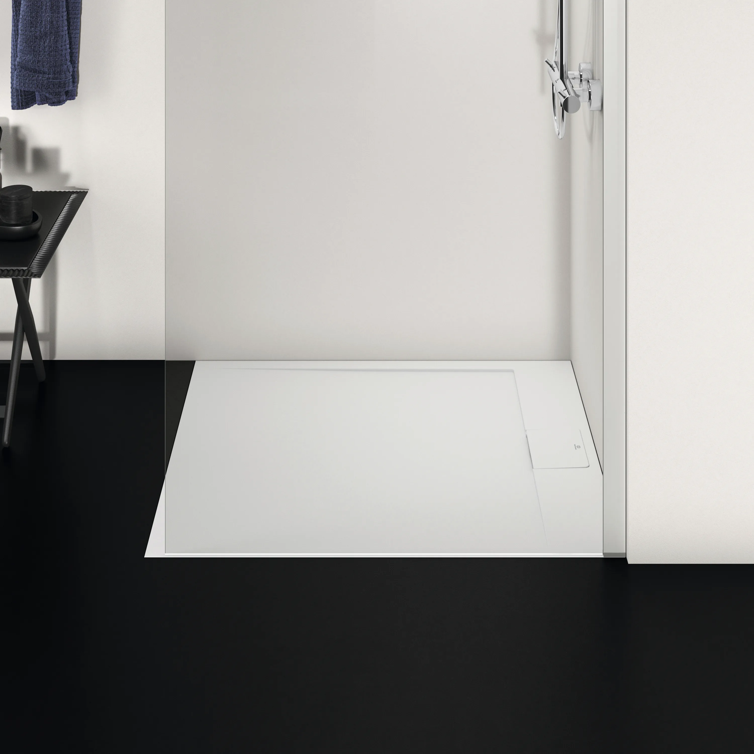 Ideal Standard Duschwanne „UltraFlatSi.life“ 90 × 100 cm in Carraraweiß