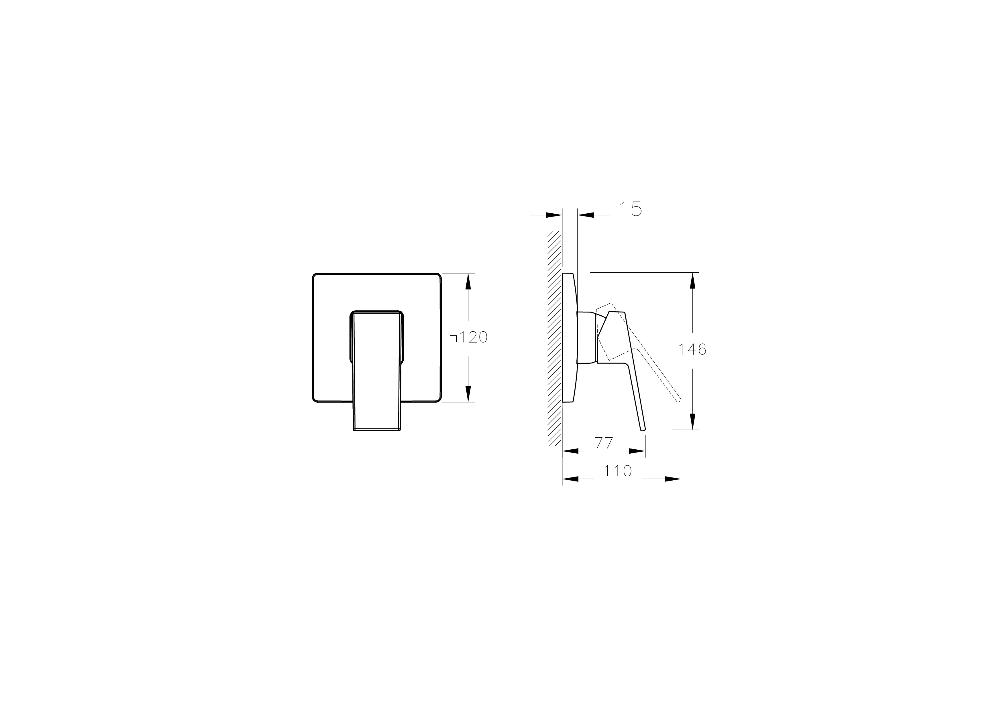 Minimax Square Einhebel-Brausearmatur V-Box Unterputzmontage Schwarz Matt Minimax Square Einhebel-Brausearmatur V-Box Unterputzmontage Schwarz Matt
