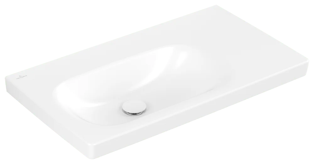 Villeroy & Boch Schrankwaschtisch Skyla 5A52L4, 800x460mm, Rechteck, links, ohne Überlauf, Stone White CeramicPlus