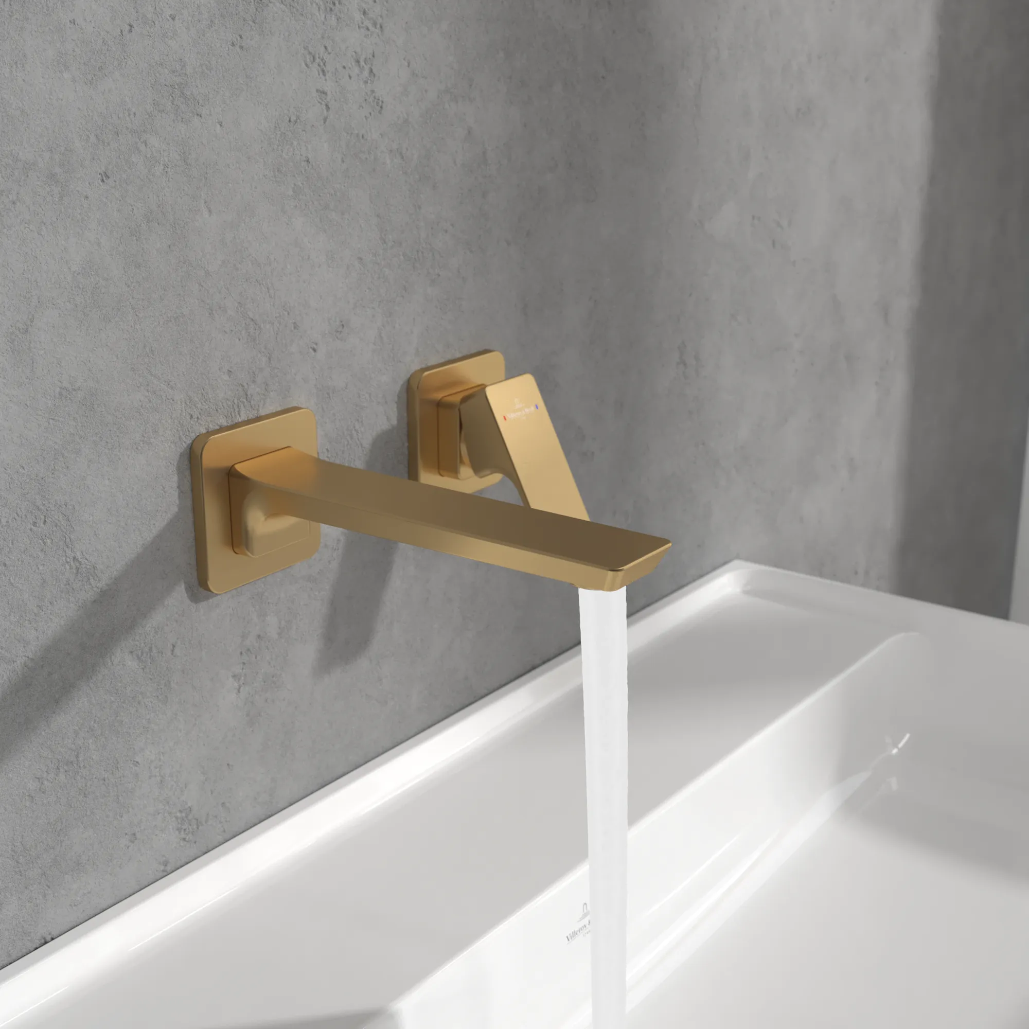 Villeroy & Boch Einhebel-Waschtischarmatur Subway 3.0, eckig, Brushed Gold, 115 mm Höhe, 225 x 215 mm, mit AirPlus und AquaSmart Technologie Villeroy & Boch Einhebel-Waschtischarmatur Subway 3.0, eckig, Brushed Gold, 115 mm Höhe, 225 x 215 mm, mit AirPlus und AquaSmart Technologie