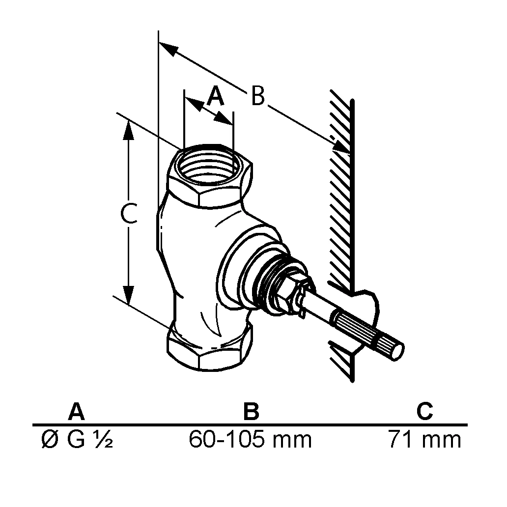 Unterputzventil 1/2″ keramisches Oberteil Bausatz 1 Neutral