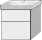 Sanipa Waschtischunterschrank „3way“ 550 × 588 × 453 mm in Anthrazit (matt), mit Hahnlochbohrung, Becken mittig Sanipa Waschtischunterschrank „3way“ 550 × 588 × 453 mm in Anthrazit (matt), mit Hahnlochbohrung, Becken mittig