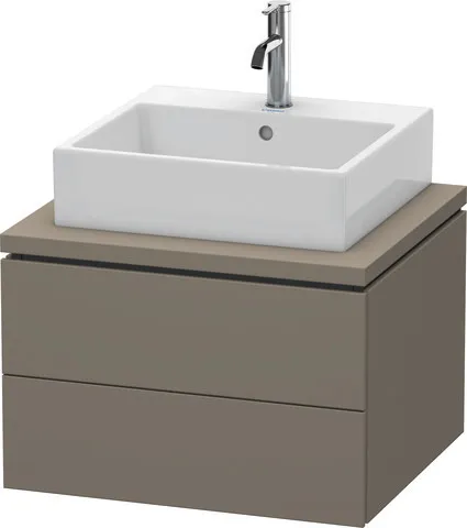 Duravit Waschtischunterschrank wandhängend „L-Cube“ 62 × 40 × 54,7 cm Flannel Grey Seidenmatt