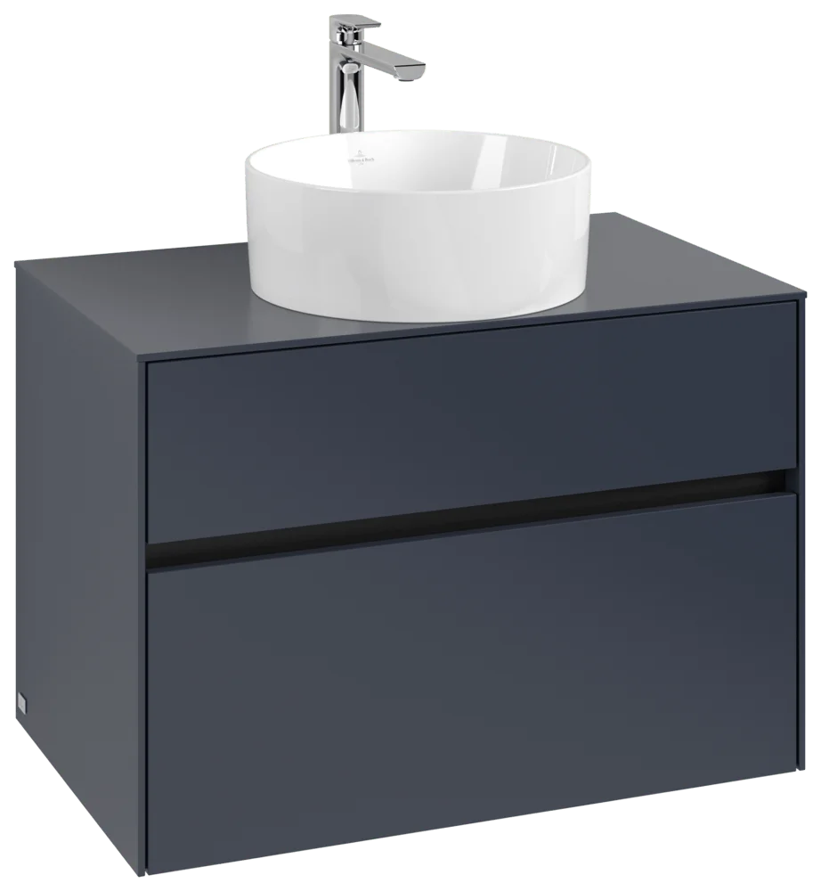 Villeroy & Boch Waschbeckenunterschrank Collaro C03700, Marine Blue, 800 x 548 x 500 mm, mit SoftClosing, 1 Waschbecken, mittige Position Villeroy & Boch Waschbeckenunterschrank Collaro C03700, Marine Blue, 800 x 548 x 500 mm, mit SoftClosing, 1 Waschbecken, mittige Position