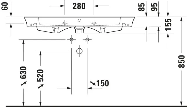 WT/MWT White Tulip, 1050mm, weiß mitÜL,1 HL,u.glasiert,Rückw.geschl. WT/MWT White Tulip, 1050mm, weiß mitÜL,1 HL,u.glasiert,Rückw.geschl.