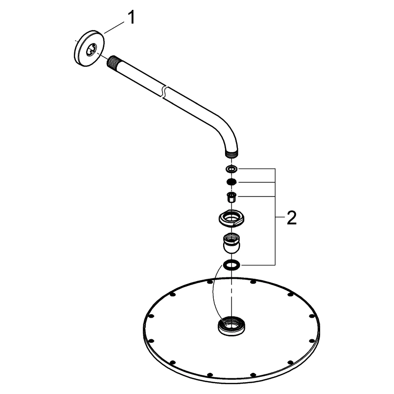 Kopfbrauseset Rainshower Cosmopolitan 310 26056, Brausearm 380 mm, ohne Durchflussbegrenzung, chrom Kopfbrauseset Rainshower Cosmopolitan 310 26056, Brausearm 380 mm, ohne Durchflussbegrenzung, chrom