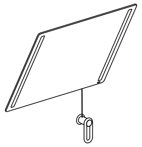 HEWI Kippspiegel „Serie 801“ 60 × 54 cm in Tiefschwarz
